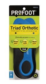 PROFOOT Triad Orthotic Insoles for Knee, Leg & Back Pain, Men's 8-13, 1 Pair