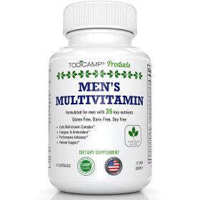 Mens Multivitamin Mineral Complex with Plant Based Extracts Multivitamin for Men Improves Overall Health Antioxidant Natural Body Support 60 Caps